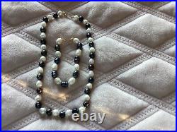 Honora Rondel Pearl Necklace and Bracelet Set With 14k Gold Clasp 18 Plus 7.25
