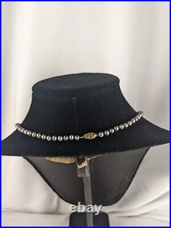 IPS Black Pearl 14K Gold Bracelet & Necklace Set