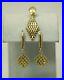 Imperial-Gold-IG-14K-Gold-Bead-Flexible-Mesh-Riccio-Chain-Pendant-Earrings-Set-01-wf