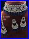 Indian-Bollywood-Blue-Saphire-CZ-AD-Wedding-Silver-Choker-Jewelry-Necklace-Set-01-upgd