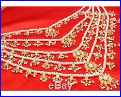 Indian Bollywood Design Rani Haar Gold Plated Kundan Bridal Necklace Set Jewelry