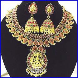 Indian Bollywood Gold Plated Bridal Jewelry Kundan Jewelry Necklace Pearl Set 1