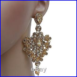 Indian Bollywood Pearl Gold Tone Kundan Wedding Bridal Full Jewelry Necklace Set