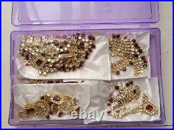 Indian Bollywood Style Diamante Kundan Pearl Gold Tone Bridal Jewelry Set