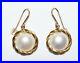 Italian-Vintage-14k-yellow-Gold-Earrings-set-w-Mabe-Pearl-Accent-SaR-409-01-jlo