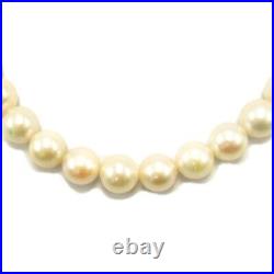 JEWELRY Pearl Necklace Earring set SV K14 WG White Gold Used