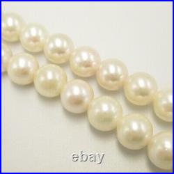 JEWELRY Pearl Necklace Earring set SV K14 WG White Gold Used