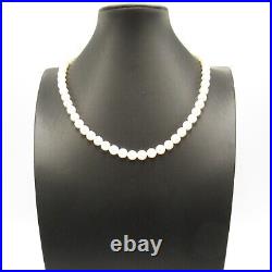 JEWELRY Pearl Necklace Earring set SV K14 WG White Gold Used