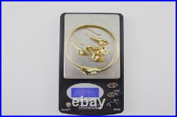JTL Israel 14 K Gold & Pearl Calla Lily Bracelet Pendant Slider Earring Set JTL Israel 14 K Gold & Pearl Calla Lily Bracelet Pendant Slider Earring Set