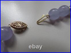 Jade & Gold Bead Lavender Necklace 14 K Gold