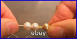 Japanese Akoya Pearl Necklace Saltwater Silver White Gold Pearl Necklace SET