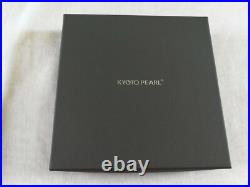 KYOTO PEARL Genuine Freshwater Pink 18 9ct Gold Necklace Earrings Bracelet Set