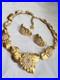 Karl-Lagerfeld-Sunflowers-Gold-Faux-Pearl-Set-Necklace-Earrings-Vintage-Jewelry-01-ouu