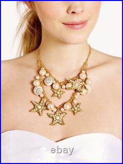 Kate Spade Coral Reef Double Row Necklace & Earrings SET STARFISH SEA SHELL
