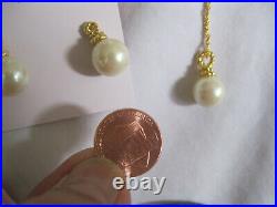 Kate Spade Sailors Knot Pearl/ Gold Earring, Necklace Set
