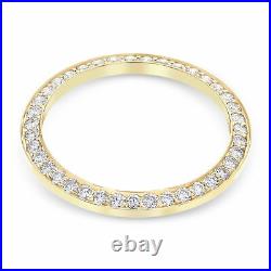 Ladies 1ct Bead Set Diamond Bezel 18ky For 26mm Rolex Datejust, President Watch