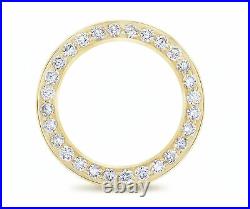 Ladies 2ct Bead Set 18ky Diamond Bezel For Rolex Date, Datejust, President 26mm