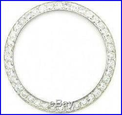 Ladies White Gold Bead Set Diamond Bezel For Rolex Date, Datejust, President 26m