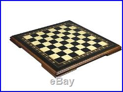 Large Wooden Chess Board Ebony Solid Handcrafted Set Helena Mother Of Pearl 19