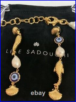 Lele Sadoughi Faux Pearl Fish Necklace And Matching Earrings