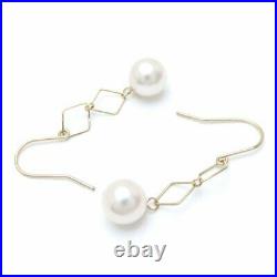 MEGUMI PEARL 18K Yellow Gold Pearl Pendant Necklace Earrings 2 Piece Set /095384