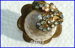 MIRIAM HASKELL Vintage Jewelry old Brooch Stick Pin Bracelet Earring Pearl Gold