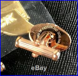 MONTBLANC 75th ANNIVERSARY CUFF LINKS TIE BAR SET MOTHER OF PEARL ROSE GOLD