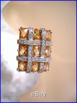 Multi-shape Topaz Swarovski Crystal Set Rhodium Italy Francisca Majorca Pearls