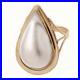 Mabe-Pearl-Solitaire-Teardrop-Statement-Ring-14K-Y-Gold-Pear-Bezel-Set-Estate-9-01-iumx