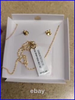 Macy's Gold Over Silver Pearl & Diamond Jewelry Set MSRP $400