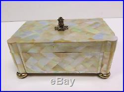 Maitland Smith Gold Mother of Pearl Trinket / Keepsake Boxes, Set of 2