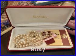 Majorica Pearl Necklace & Bracelet Set 12mm with Box & Papers Gold Clasp Spain