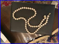 Majorica Pearl Necklace & Bracelet Set 12mm with Box & Papers Gold Clasp Spain