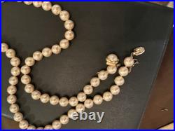 Majorica Pearl Necklace & Bracelet Set 12mm with Box & Papers Gold Clasp Spain
