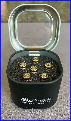 Martin APP0014 Luxe Liquid Metal Bridge Pin Set Gold with Paua Abalone