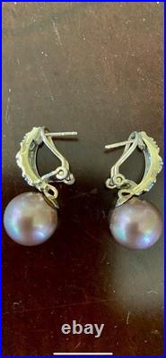 Masami Gold BrownPink Pearl Set-Necklace, Gold&Silver&Diamond Earrings, Bracelet