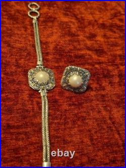 Mave Pearl Silver And 18k Gold. Bracelet/ring Set. Sarda Brand