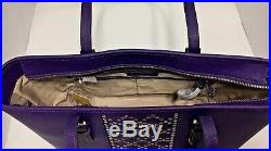 Michael Kors Jet Set Travel Studded Leather Tote & wallet set Iris 30F7STVT2U