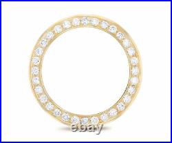 Midsize 2ct Bead Pave Set Diamond Bezel 14ky For Rolex 31mm Datejust, President