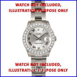 Midsize 2ct Bead Set Diamond Bezel 14kw For Rolex 31mm Datejust, President