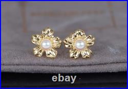 Mikimoto 18k Yellow Gold Akoya Pearl Diamond Ring Necklace Earrings Jewelry Set