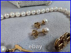 Mikimoto 20 Akoya Cultured 5mm Pearl Strand Necklace, 7 Bracelet & Earring Set Mikimoto 20 Akoya Cultured 5mm Pearl Strand Necklace, 7 Bracelet & Earring Set