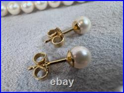 Mikimoto 20 Akoya Cultured 5mm Pearl Strand Necklace, 7 Bracelet & Earring Set Mikimoto 20 Akoya Cultured 5mm Pearl Strand Necklace, 7 Bracelet & Earring Set