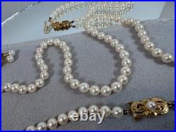 Mikimoto 20 Akoya Cultured 5mm Pearl Strand Necklace, 7 Bracelet & Earring Set Mikimoto 20 Akoya Cultured 5mm Pearl Strand Necklace, 7 Bracelet & Earring Set