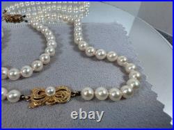 Mikimoto 20 Akoya Cultured 5mm Pearl Strand Necklace, 7 Bracelet & Earring Set Mikimoto 20 Akoya Cultured 5mm Pearl Strand Necklace, 7 Bracelet & Earring Set