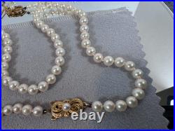 Mikimoto 20 Akoya Cultured 5mm Pearl Strand Necklace, 7 Bracelet & Earring Set Mikimoto 20 Akoya Cultured 5mm Pearl Strand Necklace, 7 Bracelet & Earring Set