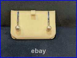 Mikimoto Akoya Pearl, Blue Sapphire Earrings. Set in 18Kt. White Gold
