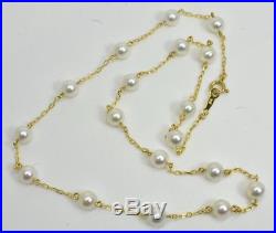Mikimoto Akoya Pearl Necklace & Earrings Set 18k