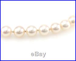 Mikimoto Cream Rose Akoya Cultured Pearl Necklace and Earrings set RL IIX