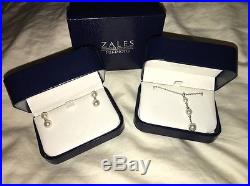 Mikimoto Pearl/ Diamond Earrings & 18 Necklace 14k White Gold Set